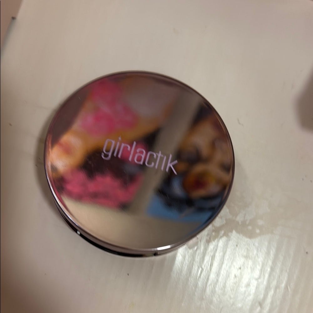 Elegant Silver Compact Mirror